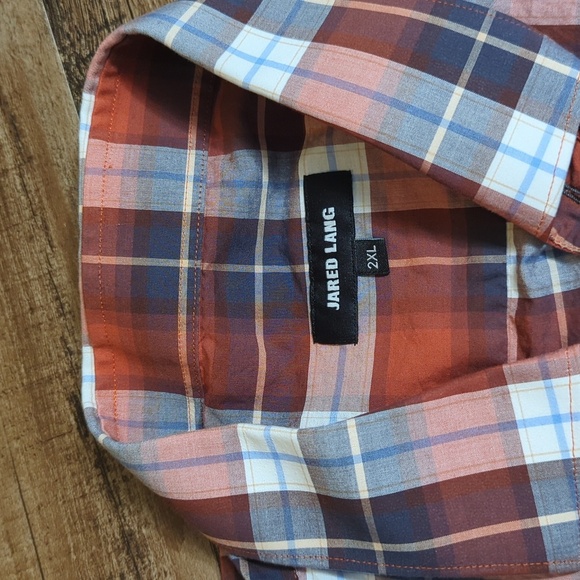 Jared Lang Plaid Button Down Size XXL - Picture 3 of 7